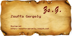 Zsuffa Gergely névjegykártya
